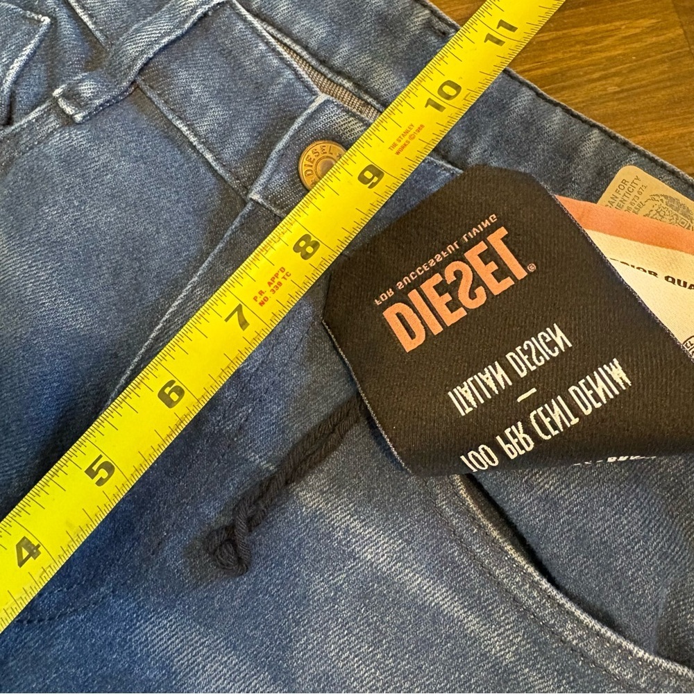 Diesel Jeans D-Rifty Slim Low Waist 08701 Stretch 26 Distressed Aged Dirty Ugly - Picture 9 of 12